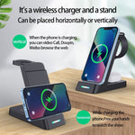 Carregador Sem Fios Qi B20A 15W Suporte de Carregamento Compatível com iPhone iWatch Airpods, B20A para Apple