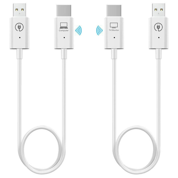 Kit Transmissor e Recetor HDMI Sem Fios, Adaptador Extensor HDMI Sem Fios, Projeção de Vídeo e Áudio 1080P 60fps para PC, Portátil, Câmara para HDTV/Projetor