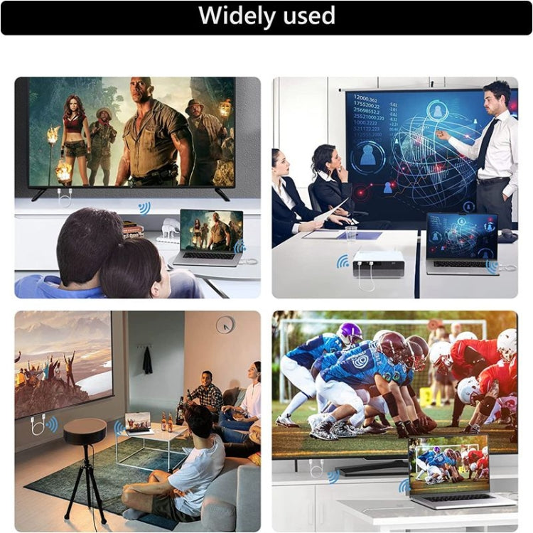 Kit Transmissor e Recetor HDMI Sem Fios, Adaptador Extensor HDMI Sem Fios, Projeção de Vídeo e Áudio 1080P 60fps para PC, Portátil, Câmara para HDTV/Projetor