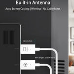 Kit Transmissor e Recetor HDMI Sem Fios, Adaptador Extensor HDMI Sem Fios, Projeção de Vídeo e Áudio 1080P 60fps para PC, Portátil, Câmara para HDTV/Projetor