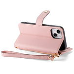 Capa de Telefone em Pele com Cordão e Fecho de Zíper Love, Para iPhone 14 Pro Max, Para iPhone 7 / 8 / SE 2022, Para iPhone 13 Pro Max, Para iPhone 13 Pro, Para iPhone 13, Para iPhone 12 / 12 Pro, Para iPhone 12 Pro Max, Para iPhone 11 Pro Max