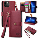 Capa de Telefone em Pele com Cordão e Fecho de Zíper Love, Para iPhone 14 Pro Max, Para iPhone 7 / 8 / SE 2022, Para iPhone 13 Pro Max, Para iPhone 13 Pro, Para iPhone 13, Para iPhone 12 / 12 Pro, Para iPhone 12 Pro Max, Para iPhone 11 Pro Max