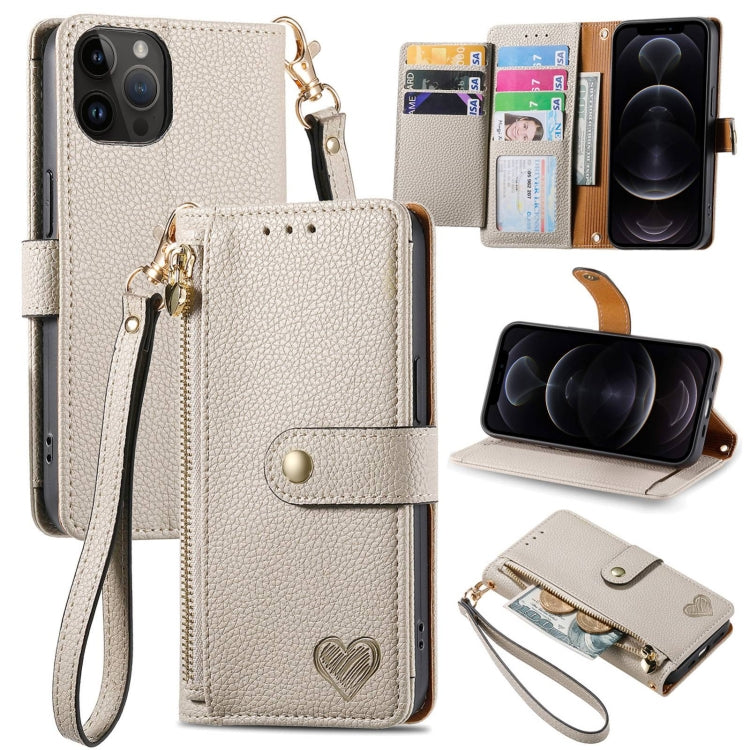 Capa de Telefone em Pele com Cordão e Fecho de Zíper Love, Para iPhone 14 Pro Max, Para iPhone 7 / 8 / SE 2022, Para iPhone 13 Pro Max, Para iPhone 13 Pro, Para iPhone 13, Para iPhone 12 / 12 Pro, Para iPhone 12 Pro Max, Para iPhone 11 Pro Max