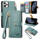 Capa de Telefone em Pele com Cordão e Fecho de Zíper Love, Para iPhone 14 Pro Max, Para iPhone 7 / 8 / SE 2022, Para iPhone 13 Pro Max, Para iPhone 13 Pro, Para iPhone 13, Para iPhone 12 / 12 Pro, Para iPhone 12 Pro Max, Para iPhone 11 Pro Max
