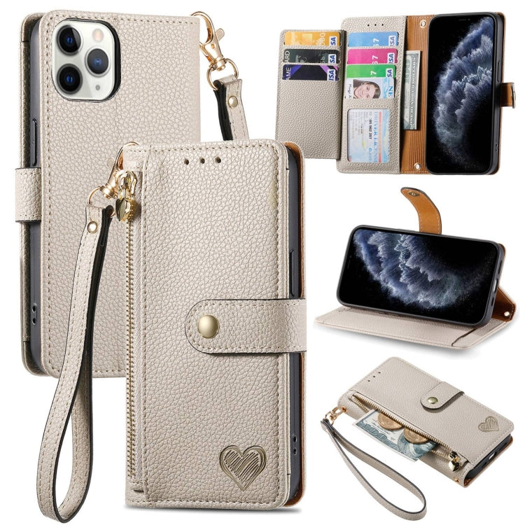 Capa de Telefone em Pele com Cordão e Fecho de Zíper Love, Para iPhone 14 Pro Max, Para iPhone 7 / 8 / SE 2022, Para iPhone 13 Pro Max, Para iPhone 13 Pro, Para iPhone 13, Para iPhone 12 / 12 Pro, Para iPhone 12 Pro Max, Para iPhone 11 Pro Max