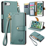 Capa de Telefone em Pele com Cordão e Fecho de Zíper Love, Para iPhone 11, Para iPhone 11 Pro, Para iPhone X / XS, Para iPhone XR, Para iPhone XS Max, Para iPhone 7 Plus / 8 Plus, Para iPhone 6 Plus / 6s Plus, Para iPhone 6 / 6s