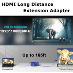 Extensor HDMI 165ft Áudio Vídeo 1080P por Cabo Ethernet Cat5 Cat6 Transmissão de Sinal Sem Perdas Adaptador de Extensão HDMI de Longa Distância