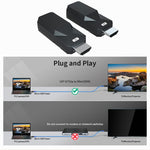 Extensor HDMI 165ft Áudio Vídeo 1080P por Cabo Ethernet Cat5 Cat6 Transmissão de Sinal Sem Perdas Adaptador de Extensão HDMI de Longa Distância