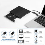 Leitor de CD Portátil Externo USB 3.0 para Notebook e Desktop BT638, Gravador de CD-RW Óptico, BT638