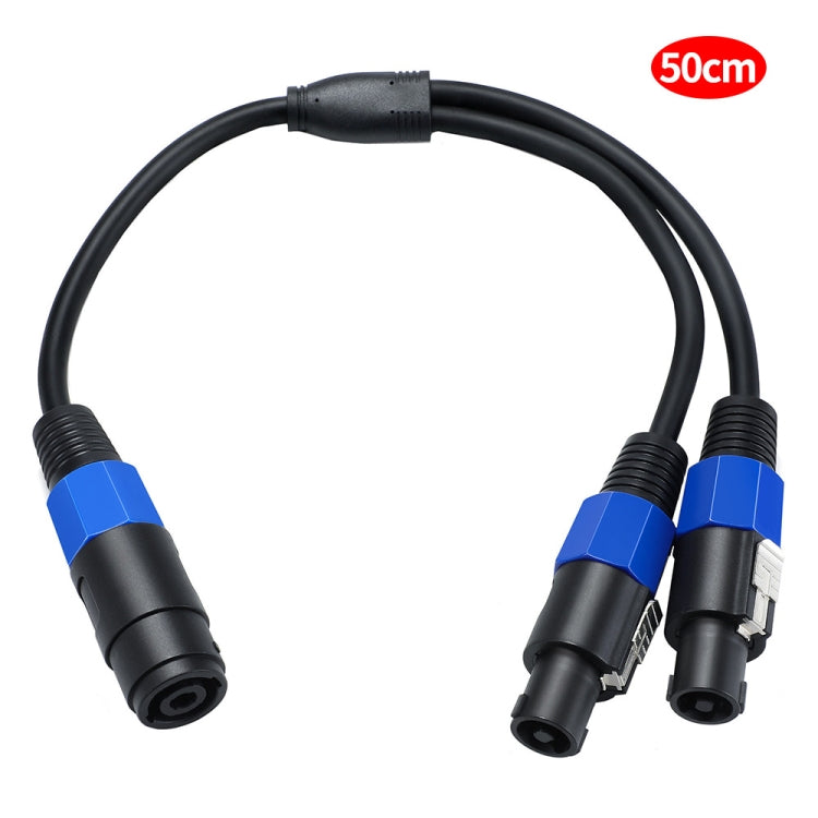 Cabo Adaptador de Áudio JUNSUNMAY Speakon Fêmea para Speakon Macho 2 em 1, Comprimento: 50cm