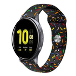Correia de Relógio em Silicone com Fivela e Pontos Arco-íris Desportiva, Para Samsung Galaxy Watch 4 40mm / 44mm, Para Samsung Galaxy Watch 4 Classic 42mm / 46mm