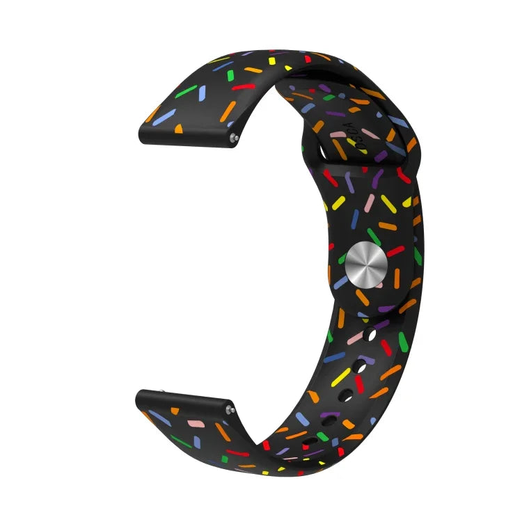 Correia de Relógio em Silicone com Fivela e Pontos Arco-íris Desportiva, Para Samsung Galaxy Watch 4 40mm / 44mm, Para Samsung Galaxy Watch 4 Classic 42mm / 46mm