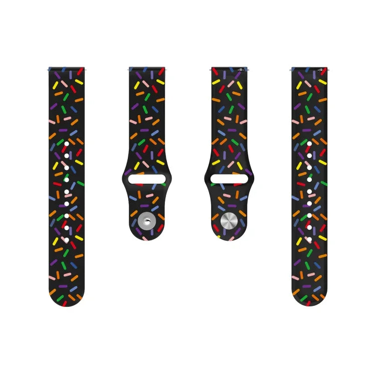 Correia de Relógio em Silicone com Fivela e Pontos Arco-íris Desportiva, Para Samsung Galaxy Watch 4 40mm / 44mm, Para Samsung Galaxy Watch 4 Classic 42mm / 46mm