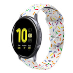 Correia de Relógio em Silicone com Fivela e Pontos Arco-íris Desportiva, Para Samsung Galaxy Watch 4 40mm / 44mm, Para Samsung Galaxy Watch 4 Classic 42mm / 46mm