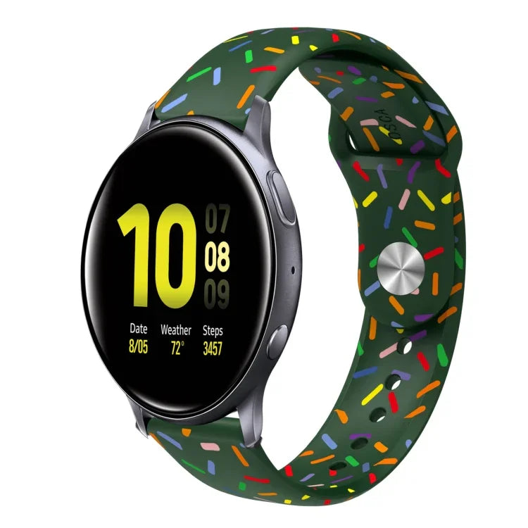 Correia de Relógio em Silicone com Fivela e Pontos Arco-íris Desportiva, Para Samsung Galaxy Watch 4 40mm / 44mm, Para Samsung Galaxy Watch 4 Classic 42mm / 46mm