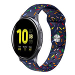 Correia de Relógio em Silicone com Fivela e Pontos Arco-íris Desportiva, Para Samsung Galaxy Watch 4 40mm / 44mm, Para Samsung Galaxy Watch 4 Classic 42mm / 46mm