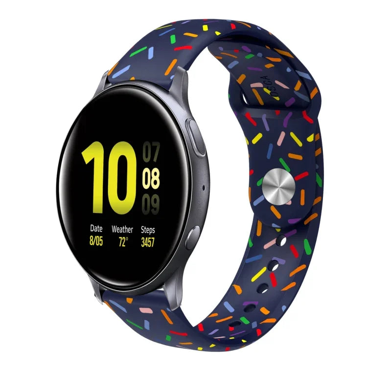 Correia de Relógio em Silicone com Fivela e Pontos Arco-íris Desportiva, Para Samsung Galaxy Watch 4 40mm / 44mm, Para Samsung Galaxy Watch 4 Classic 42mm / 46mm