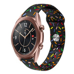 Correia de Relógio em Silicone com Fivela e Pontos Arco-íris Desportiva, Para Samsung Galaxy Watch 4 40mm / 44mm, Para Samsung Galaxy Watch 4 Classic 42mm / 46mm