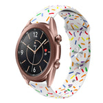 Correia de Relógio em Silicone com Fivela e Pontos Arco-íris Desportiva, Para Samsung Galaxy Watch 4 40mm / 44mm, Para Samsung Galaxy Watch 4 Classic 42mm / 46mm