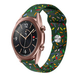 Correia de Relógio em Silicone com Fivela e Pontos Arco-íris Desportiva, Para Samsung Galaxy Watch 4 40mm / 44mm, Para Samsung Galaxy Watch 4 Classic 42mm / 46mm