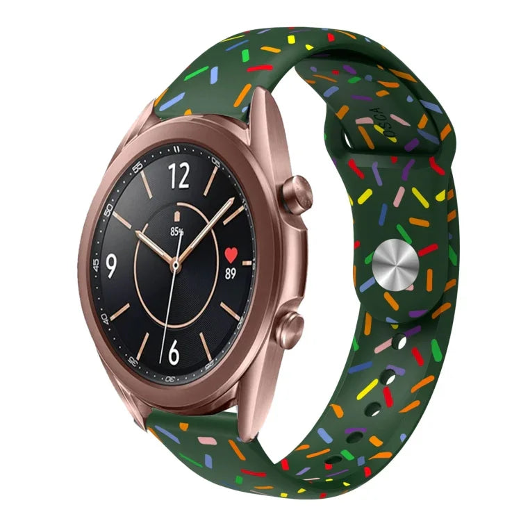 Correia de Relógio em Silicone com Fivela e Pontos Arco-íris Desportiva, Para Samsung Galaxy Watch 4 40mm / 44mm, Para Samsung Galaxy Watch 4 Classic 42mm / 46mm