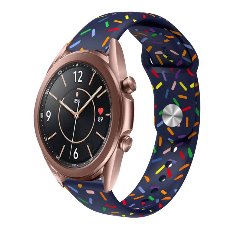 Correia de Relógio em Silicone com Fivela e Pontos Arco-íris Desportiva, Para Samsung Galaxy Watch 4 40mm / 44mm, Para Samsung Galaxy Watch 4 Classic 42mm / 46mm