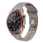 Correia de Relógio em Silicone com Fivela e Pontos Arco-íris Desportiva, Para Samsung Galaxy Watch 4 40mm / 44mm, Para Samsung Galaxy Watch 4 Classic 42mm / 46mm
