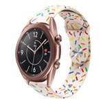 Correia de Relógio em Silicone com Fivela e Pontos Arco-íris Desportiva, Para Samsung Galaxy Watch 4 40mm / 44mm, Para Samsung Galaxy Watch 4 Classic 42mm / 46mm