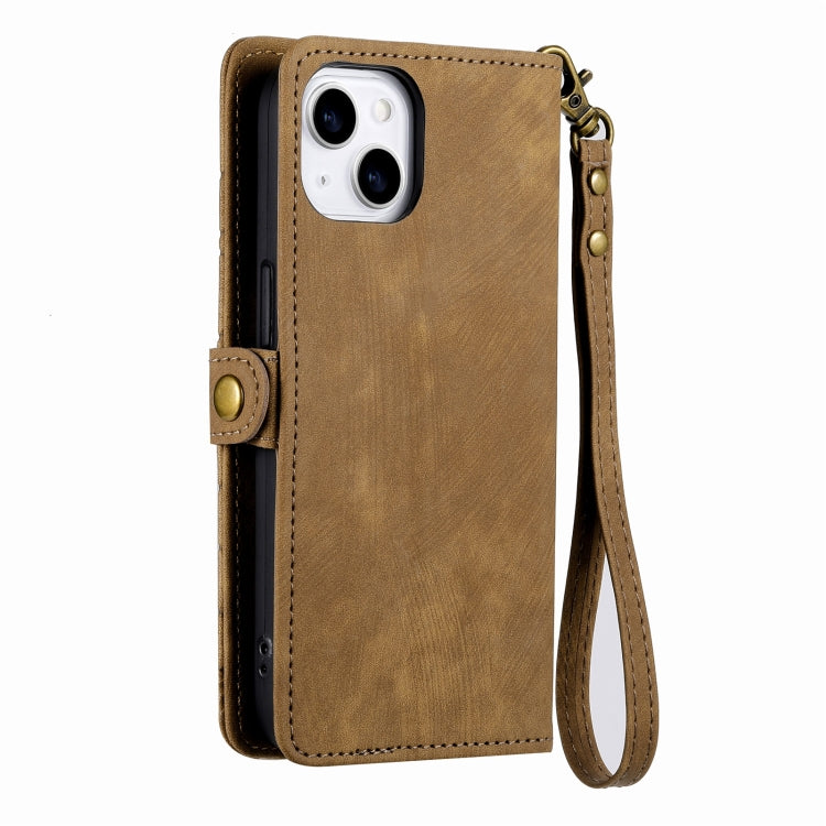 Capa de Telemóvel em Pele com Fecho Lateral e Carteira com Zíper Geométrico, Para iPhone 11, Para iPhone 11 Pro, Para iPhone X / XS, Para iPhone XR, Para iPhone XS Max, Para iPhone 7 Plus / 8 Plus, Para iPhone 6 Plus / 6s Plus, Para iPhone 6 / 6s