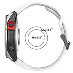 Two Color Reverse Buckle 26mm Silicone Watch Band, For Garmin Fenix 5X Plus, For Garmin Fenix 6X, For Garmin D2 Delta PX
