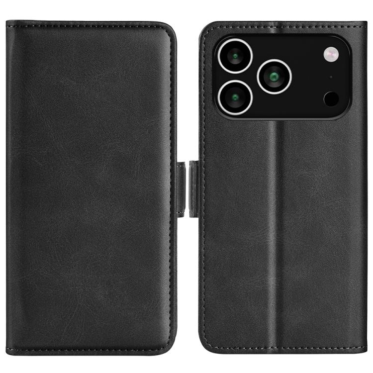 Capa de telemóvel em pele com fecho magnético duplo e flip horizontal, para iPhone 17e / 16e, para iPhone 17 Pro Max, para iPhone 17 Pro, para iPhone 17, para iPhone Air, para iPhone 16 Pro Max, para iPhone 16 Pro, para iPhone 16 Plus, para iPhone 16