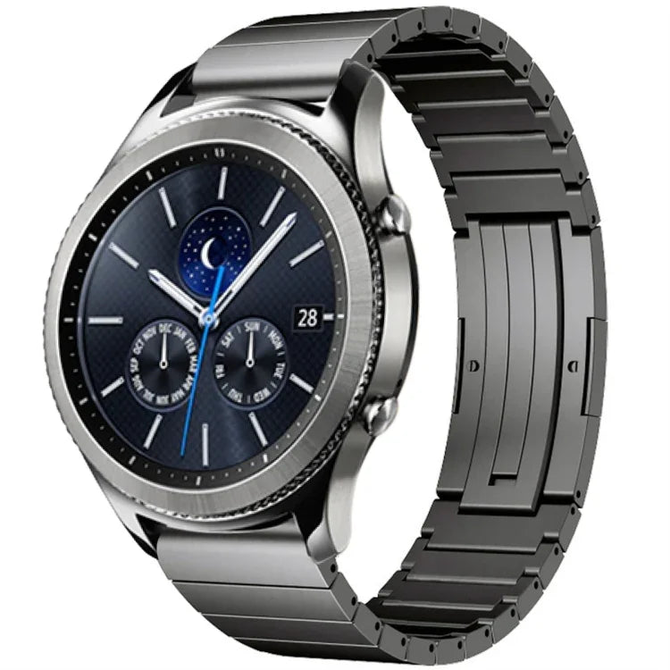 Correia de Relógio em Liga de Titânio com Uma Conta, para Samsung Galaxy Watch 3 45mm, para Samsung Gear S3 Classic, para Samsung Gear S3 Frontier, para Samsung Galaxy Watch 46mm, para Samsung Galaxy Watch 42mm
