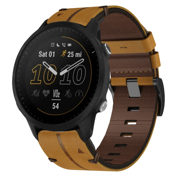 Leather Textured 22mm Watch Band, For Garmin Fenix E 47mm, For Garmin Fenix 8 MIP 47mm, For Garmin Fenix 8 AMOLED 47mm, For Garmin Fenix 7 Pro 47mm, For Garmin Epix Pro 47mm, For Garmin MARQ Athlete Gen 2, For Garmin MARQ Commander                     ...