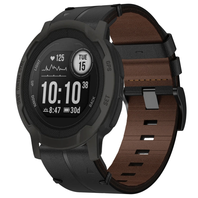 Leather Textured 22mm Watch Band, For Garmin Fenix E 47mm, For Garmin Fenix 8 MIP 47mm, For Garmin Fenix 8 AMOLED 47mm, For Garmin Fenix 7 Pro 47mm, For Garmin Epix Pro 47mm, For Garmin MARQ Athlete Gen 2, For Garmin MARQ Commander                     ...