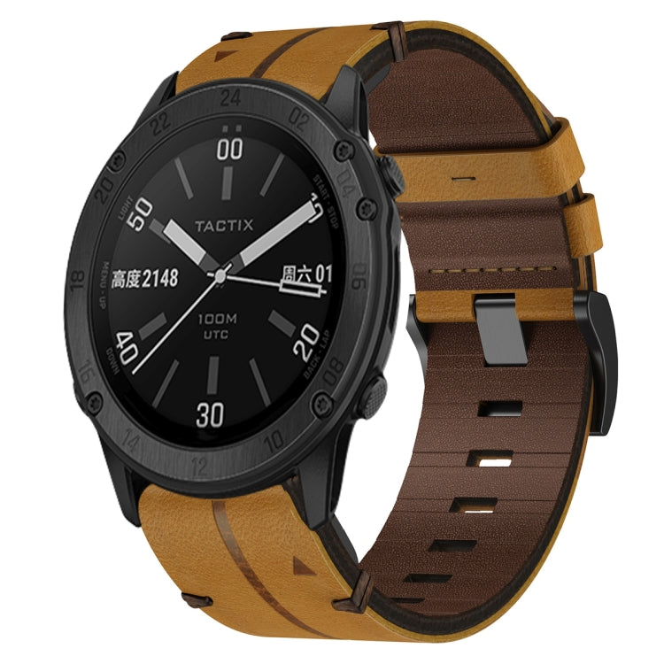 Leather Textured 22mm Watch Band, For Garmin Fenix E 47mm, For Garmin Fenix 8 MIP 47mm, For Garmin Fenix 8 AMOLED 47mm, For Garmin Fenix 7 Pro 47mm, For Garmin Epix Pro 47mm, For Garmin MARQ Athlete Gen 2, For Garmin MARQ Commander                     ...