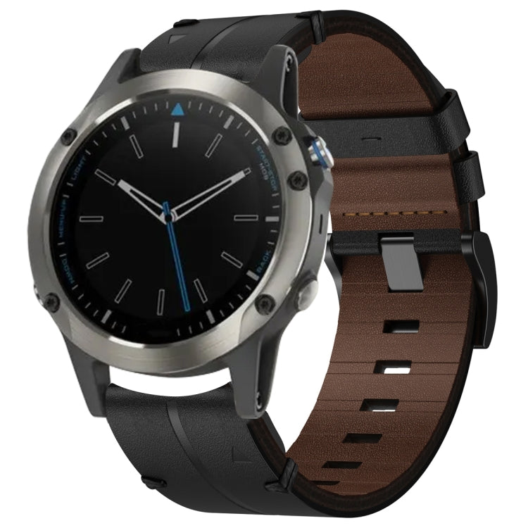 Leather Textured 22mm Watch Band, For Garmin Fenix E 47mm, For Garmin Fenix 8 MIP 47mm, For Garmin Fenix 8 AMOLED 47mm, For Garmin Fenix 7 Pro 47mm, For Garmin Epix Pro 47mm, For Garmin MARQ Athlete Gen 2, For Garmin MARQ Commander                     ...