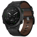 Leather Textured 22mm Watch Band, For Garmin Fenix E 47mm, For Garmin Fenix 8 MIP 47mm, For Garmin Fenix 8 AMOLED 47mm, For Garmin Fenix 7 Pro 47mm, For Garmin Epix Pro 47mm, For Garmin MARQ Athlete Gen 2, For Garmin MARQ Commander                     ...