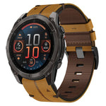Leather Textured 22mm Watch Band, For Garmin Fenix E 47mm, For Garmin Fenix 8 MIP 47mm, For Garmin Fenix 8 AMOLED 47mm, For Garmin Fenix 7 Pro 47mm, For Garmin Epix Pro 47mm, For Garmin MARQ Athlete Gen 2, For Garmin MARQ Commander                     ...