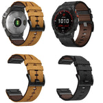 Leather Textured 22mm Watch Band, For Garmin Fenix E 47mm, For Garmin Fenix 8 MIP 47mm, For Garmin Fenix 8 AMOLED 47mm, For Garmin Fenix 7 Pro 47mm, For Garmin Epix Pro 47mm, For Garmin MARQ Athlete Gen 2, For Garmin MARQ Commander                     ...