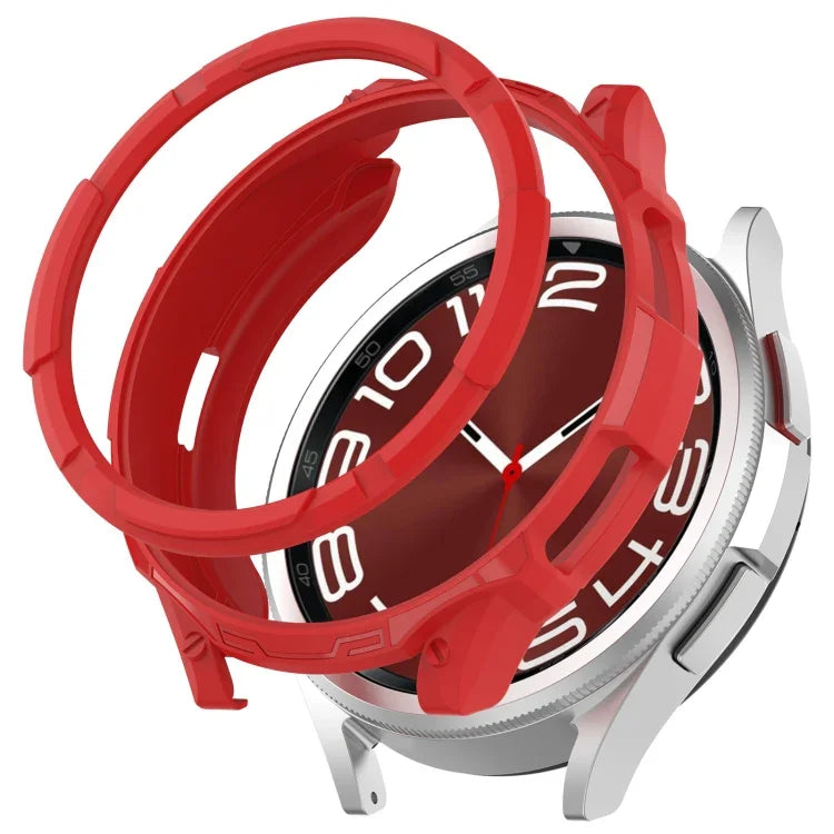 Anel Giratório + Capa Protetora TPU para Relógio, para Samsung Galaxy Watch 6 Classic 47mm, para Samsung Galaxy Watch 6 Classic 43mm