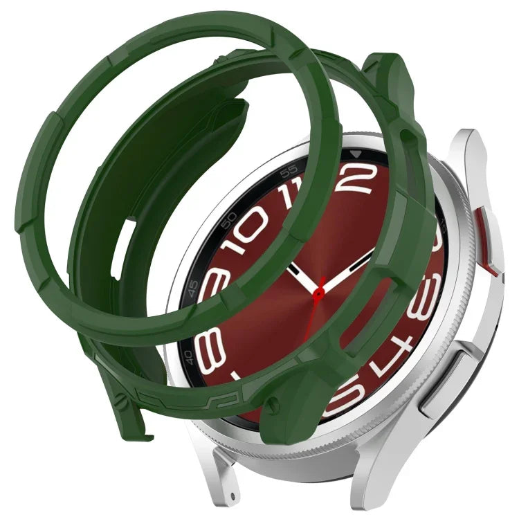 Anel Giratório + Capa Protetora TPU para Relógio, para Samsung Galaxy Watch 6 Classic 47mm, para Samsung Galaxy Watch 6 Classic 43mm