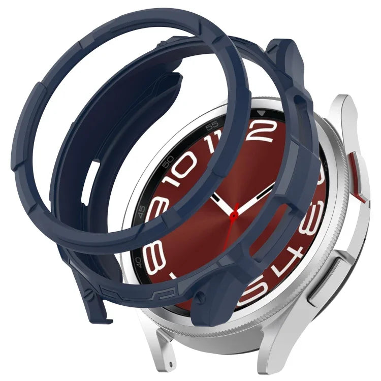 Anel Giratório + Capa Protetora TPU para Relógio, para Samsung Galaxy Watch 6 Classic 47mm, para Samsung Galaxy Watch 6 Classic 43mm