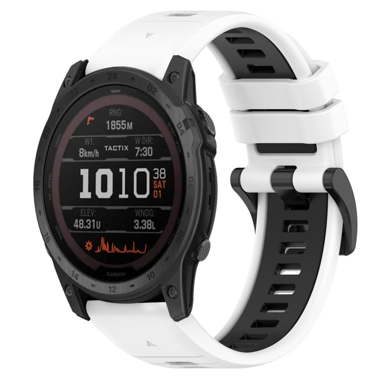 Sports Two-Color 26mm Silicone Watch Band, For Garmin Tactix 7 Pro, For Garmin Tactix 7, For Garmin Tactix 7 AMOLED, For Garmin Fenix 7X