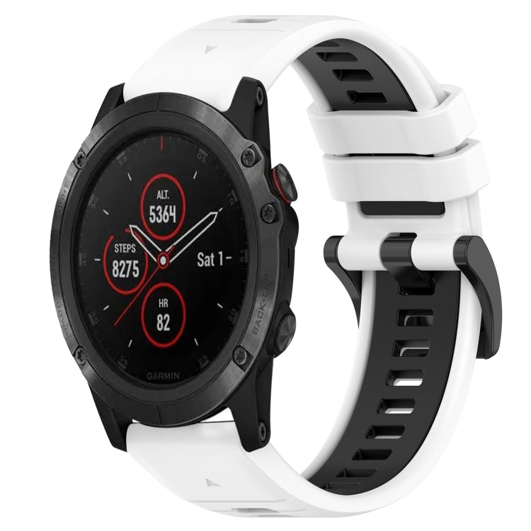 Sports Two-Color 26mm Silicone Watch Band, For Garmin Fenix 5X Plus, For Garmin Fenix 6X, For Garmin Fenix 6X Pro, For Garmin Fenix 6X Sapphire