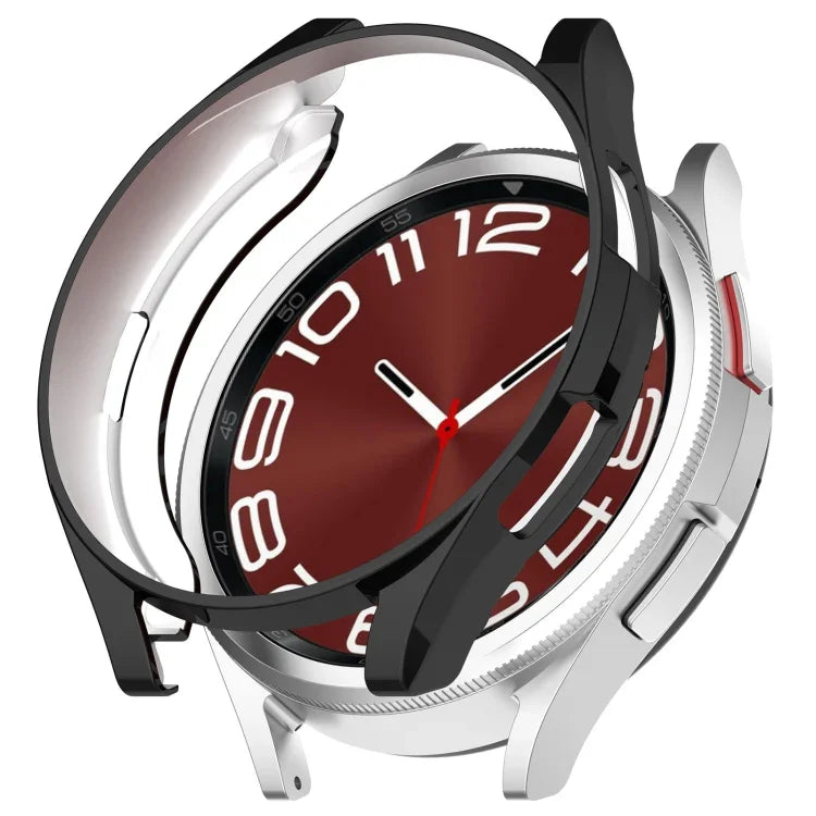 Capa protetora oca em TPU eletroplatinado meia embalagem, para Samsung Galaxy Watch6 Classic 47mm, para Samsung Galaxy Watch6 Classic 43mm