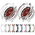 Electroplated TPU Half Pack Hollow Watch Protective Case, For Samsung Galaxy Watch6 Classic 47mm, For Samsung Galaxy Watch6 Classic 43mm