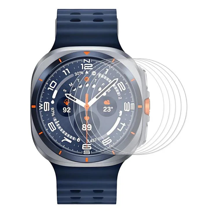 5 unidades de película protetora de ecrã em vidro temperado ENKAY 0.2mm 9H, para Samsung Galaxy Watch Ultra 47mm / Ultra 2025, para Samsung Galaxy Watch8 44mm, para Samsung Galaxy Watch8 40mm, para Samsung Galaxy Watch6 Classic / Ultra 47mm