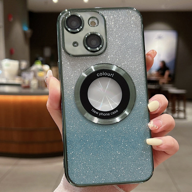 Capa para telemóvel TPU MagSafe com gradiente e glitter eletroplatinado, para iPhone 14, para iPhone 14 Pro, para iPhone 14 Pro Max, para iPhone 13 Pro Max, para iPhone 13 Pro, para iPhone 13