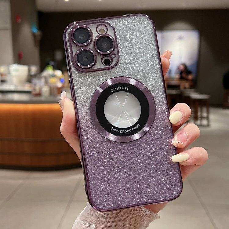 Capa para telemóvel TPU MagSafe com gradiente e glitter eletroplatinado, para iPhone 16 Pro, para iPhone 16 Plus, para iPhone 15 Pro Max, para iPhone 15 Pro, para iPhone 15 Plus, para iPhone 15, para iPhone 14 Plus