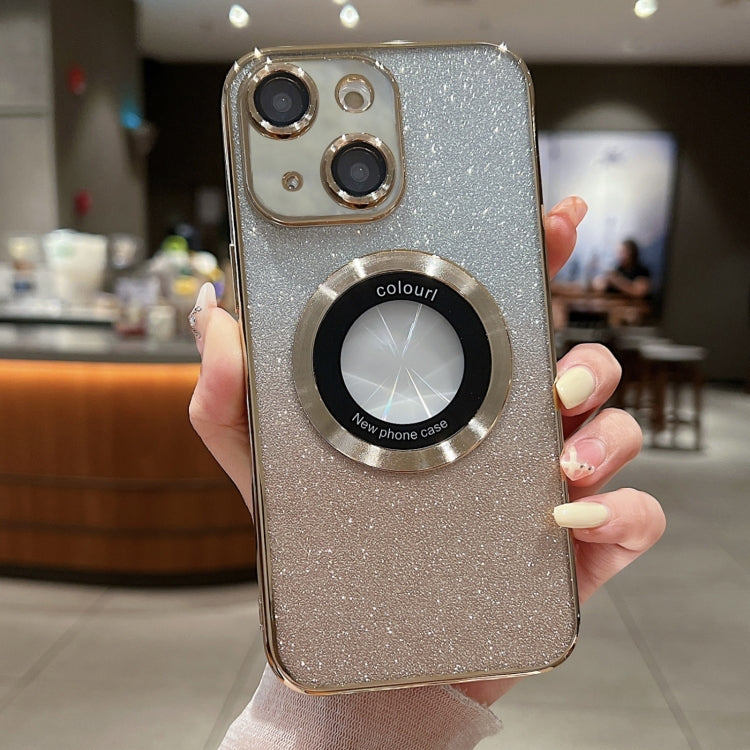 Capa para telemóvel TPU MagSafe com gradiente e glitter eletroplatinado, para iPhone 16 Pro, para iPhone 16 Plus, para iPhone 15 Pro Max, para iPhone 15 Pro, para iPhone 15 Plus, para iPhone 15, para iPhone 14 Plus